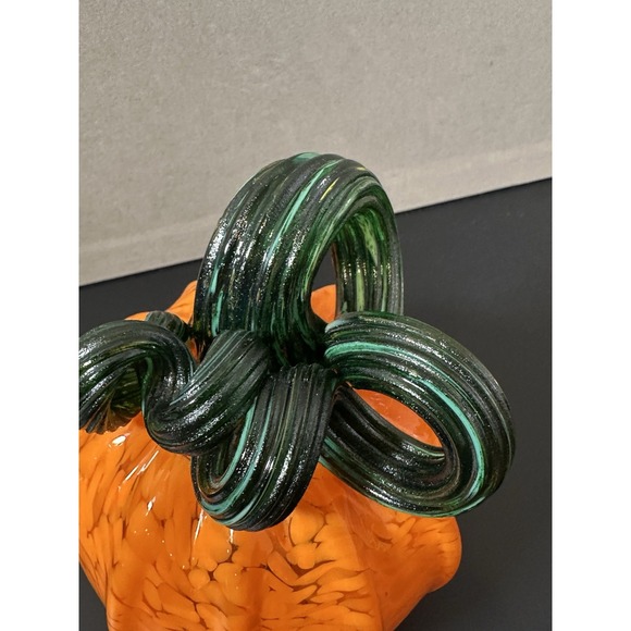 Hand Blown Art Glass Pumpkin - Picture 5 of 8